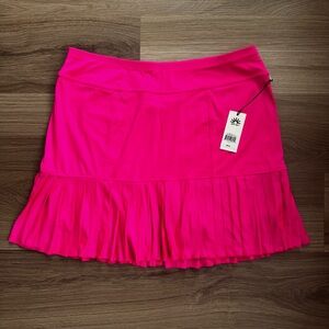 Jofit Pink Knife Pleat Long Golf Skort UPF 50+ NWT L